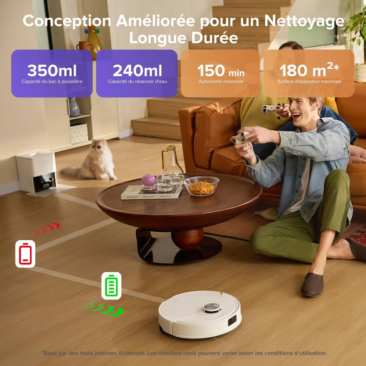Roborock Q10 S5+ Robot Vacuum and Mop with Station 10000Pa