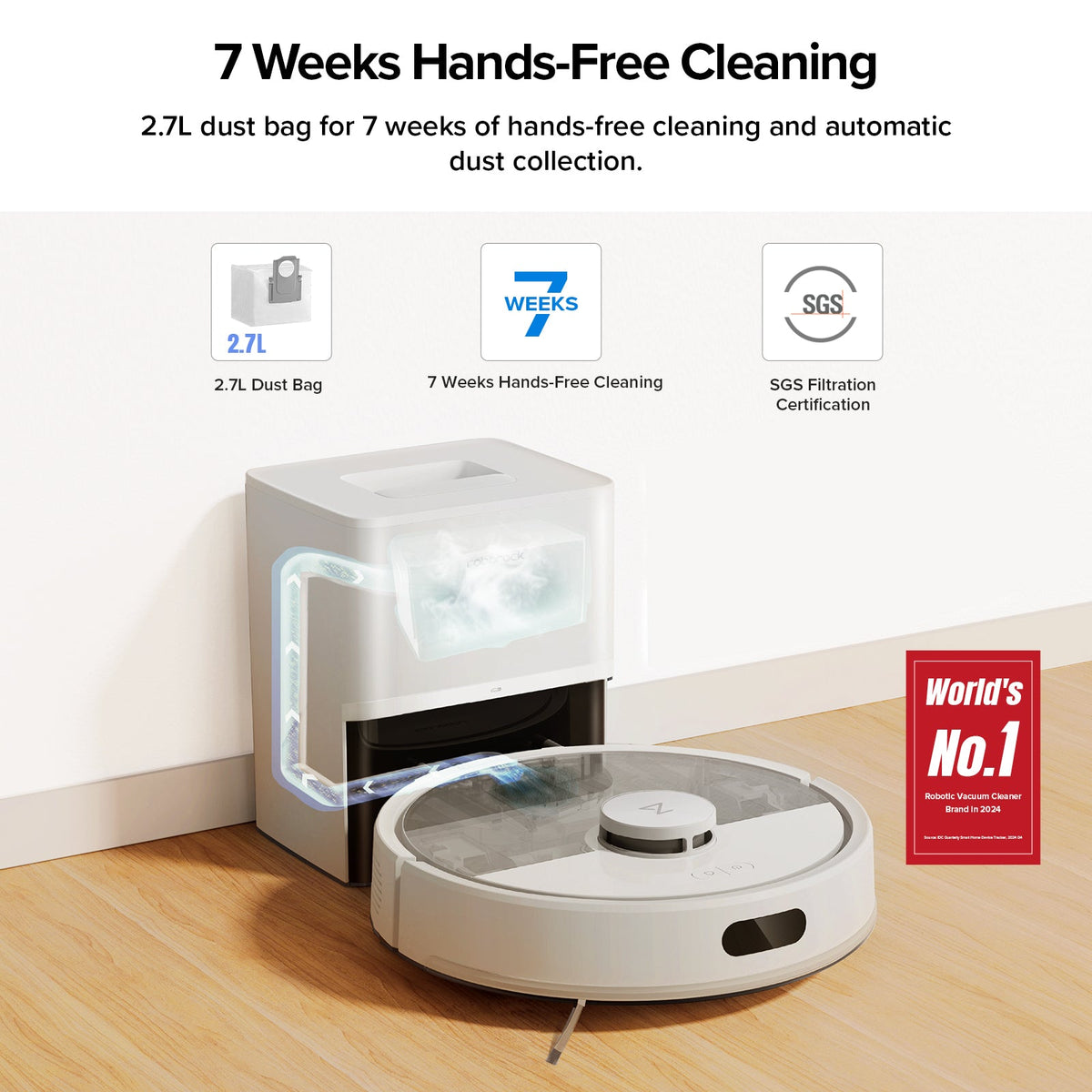Roborock Q7 M5+ Robot Vacuum and Mop 10000Pa