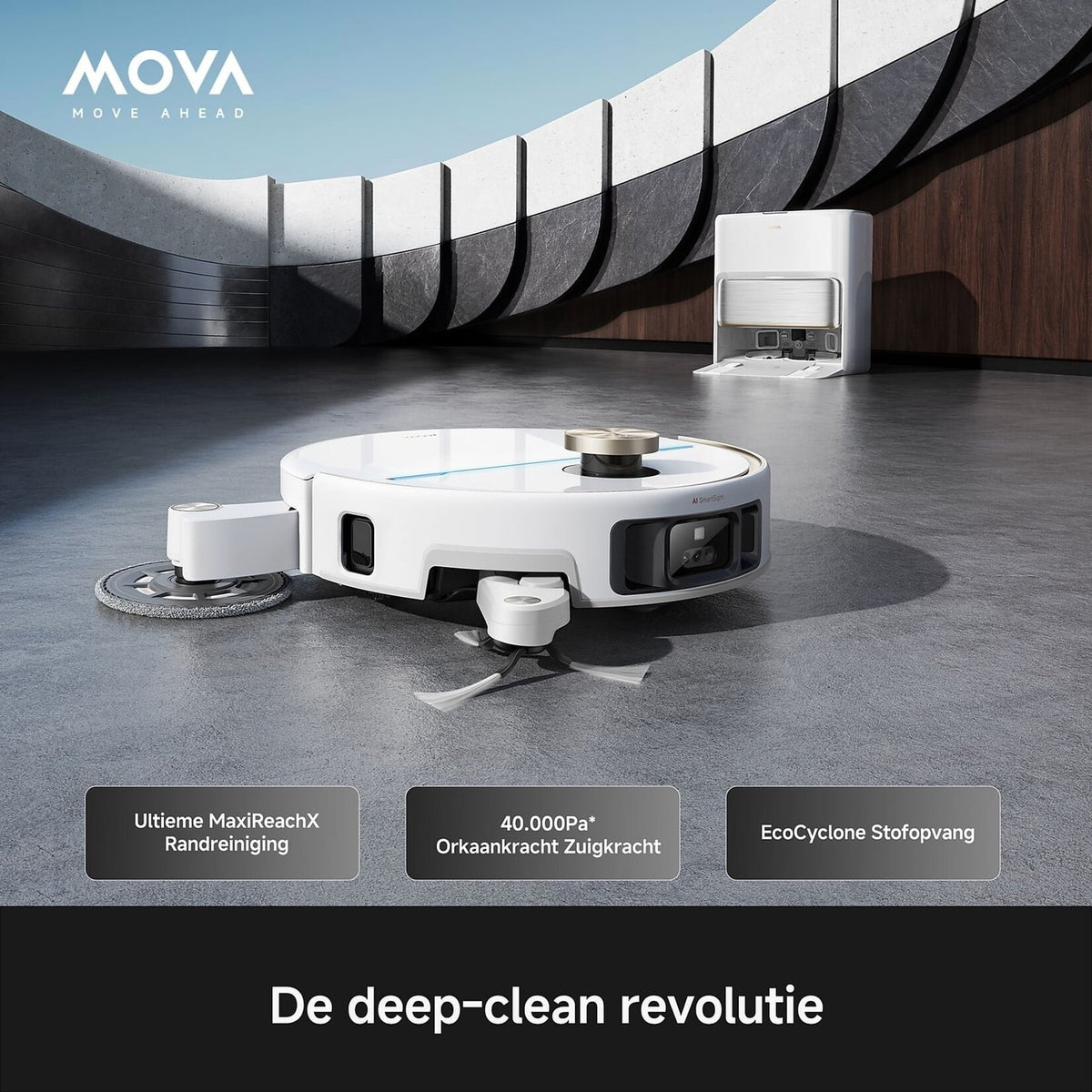Mova V70 Ultra Complete Robot Vacuum and Mop 40000Pa