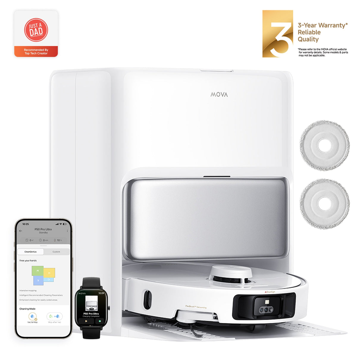 MOVA P50 Pro Ultra Robot Vacuum and Mop 19000Pa